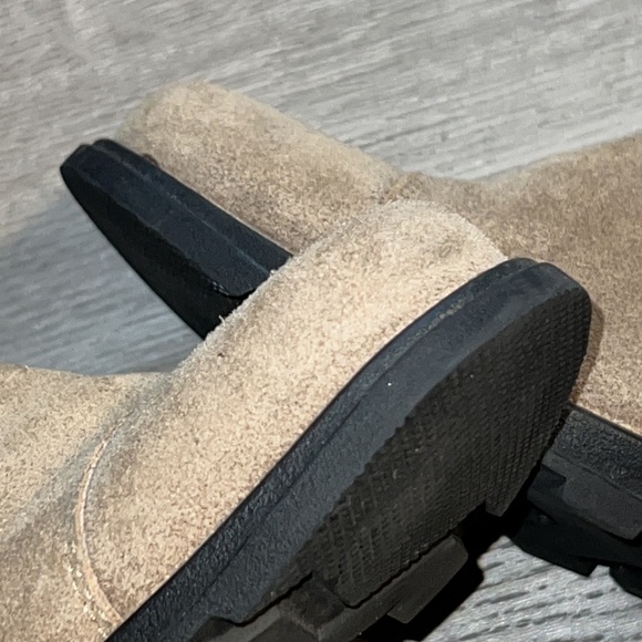 SOREL Major Low Tan Suede Leather Zebra Print Side Zip Ankle Bootie Boots - Picture 8 of 10